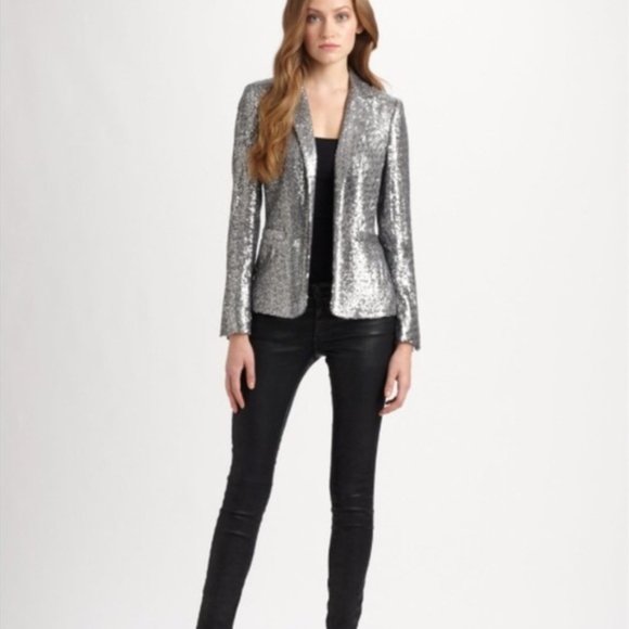 NWOT MICHAEL Michael Kors Sequin Blazer Jacket. 4 - Picture 2 of 6